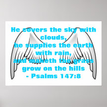 Psalm-147:8 Plakat