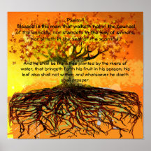 Psalm 1 Blessed ist das ManThat Walketh Plakatdruck