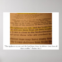 Psalm-34:17 Plakat