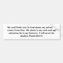 Psalm-62:1 - 2 bumber Aufkleber Autoaufkleber