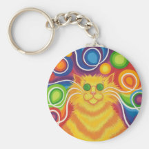 Psy-Katze-delic keychain Schlüsselbänder