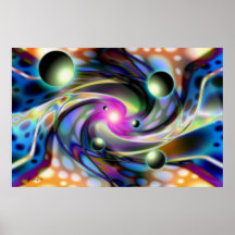 Psychedelische Maße - Druck Plakat
