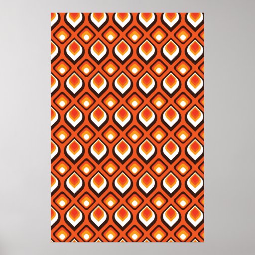 Psychedelische Orange Posterdrucke