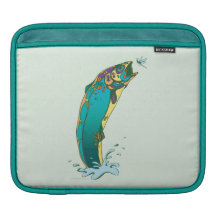 Psychedelisches Forelle-Fischen iPad Sleeves