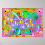 Psychedelisches Friedensplakat