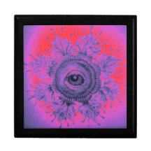Psychedelisches Kunst-Geschenk-Kasten-lila violett Schmuckschachteln