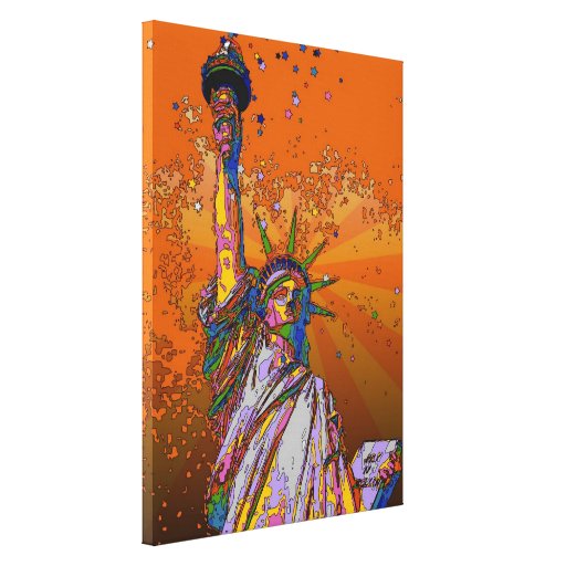 Psychedelisches NYC: Freiheitsstatue 001 Galerie Falt Leinwand