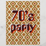 Psychedelisches Quadrate Siebziger-Party Bedruckte Flyer