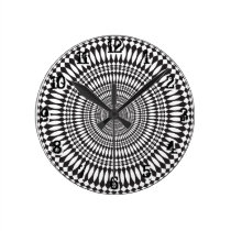 Psychedelisches Radialmuster: Wanduhr wanduhren