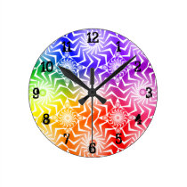 Psychedelisches Radialmuster: Wanduhr wanduhren