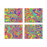 Psychedelisches Regenbogen-Öl-Muster Gespannte Galerie Drucke