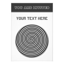 Psychedelisches Schwarzweiss-kundengerechtes Personalisierte Einladung