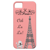 Pudel niedliches Ooh La-La-Paris französischer IPh iPhone 5 Hüllen
