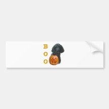 Pudel(schwarzes überzogenes) Boo Autoaufkleber