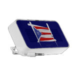 Puerto- Ricobürsten-Flagge iPod Lautsprecher