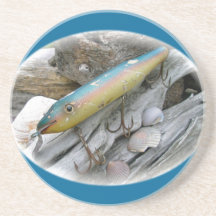 Punkt-Jehuda-Kap Codder Vintager Fischen-Köder Getränke Untersetzer