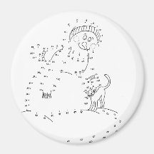 Punkt, zum des Schneemanns und der Katze zu punkti Magnete