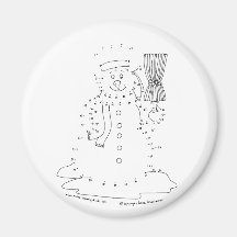 Punkt, zum des Schneemanns zu punktieren Kühlschrankmagnete