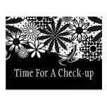 Punktierte Blumenschwarzweiss-postkarte