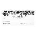 Punktierter Schwarzweiss-Geschenkgutschein Individuelle Werbe Karte