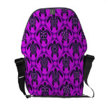 Purple and Black Sea Turtle Pattern Messenger Bags