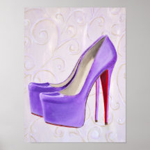Purple High Heels 8x10 Print