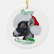 Pygmäenziegen-Weihnachtsmannmütze-Weihnachtsverzie Weihnachtsornament