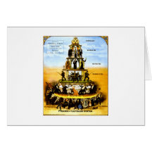 Pyramide des kapitalistischen Systems (Anti-Kapita Grußkarte
