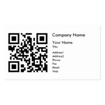 QR Code-Visitenkarte-Schablone - horizontal
