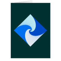 Quadrat Spiralen square spirals Grußkarte