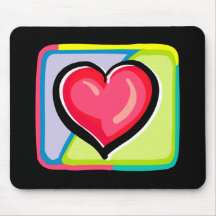 Quadratische Herz-Aquarell-Süßigkeit färbt Valenti Mousepads