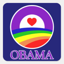 Quadratischer Aufkleber - Obama-Stolz