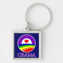 Quadratischer Keychain - Obama-Stolz Schlüsselanhänger