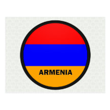 Qualität Armeniens Roundel Flagge Postkarte