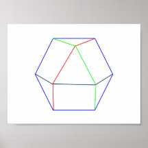 Quaternion Kosmos im Weiß Poster