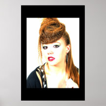 Quetschverbundenes Updo Plakat