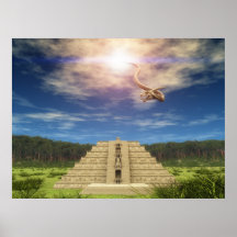 Quetzalcoatl, das 002 absteigt posterdrucke
