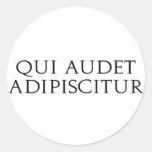 Qui Audet Adipiscitur Sticker