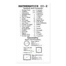 Quik-Hinweis Geldbörse der Mathematik-II Visitenkarten Vorlagen