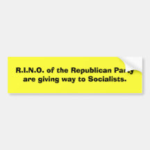 R.I.N.O. vom republikanischen Party geben… nach Auto Sticker