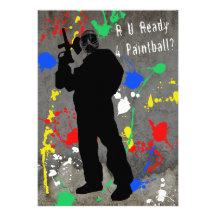 R U bereiten Paintball 4 vor? Einladungskarten