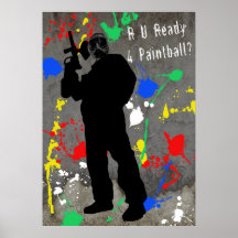 R U bereiten Paintball 4 vor? Posterdrucke