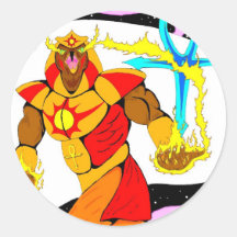 Ra der Sonnengott Runde Sticker