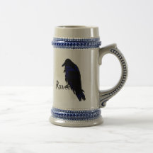 Rabe Purched auf Raben Stein Tasse