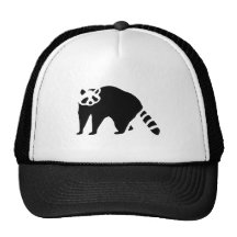 Raccoon Vintage Wood Engraving Hats