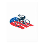 Radfahrerreiten, das Fahrradsternenbanner Flagge l Postkarten