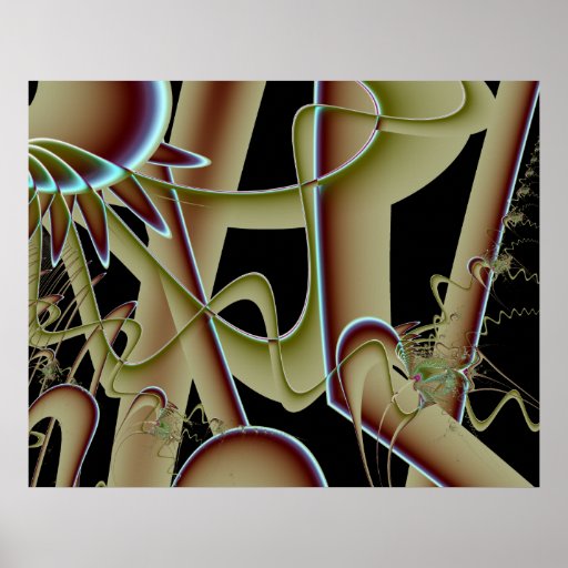 Radio 1-14 - Fraktal-Kunst-Plakat