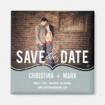 Raffinierter Eleganz-Save the Date Magnet - Blau Kühlschrankmagnete