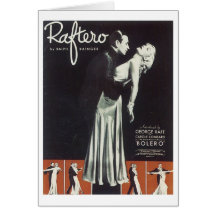 Raftero Vintage Songbook-Abdeckung Grußkarte