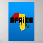 Ragga Afrika Reggae-Artkarte von Afrika-Plakat
